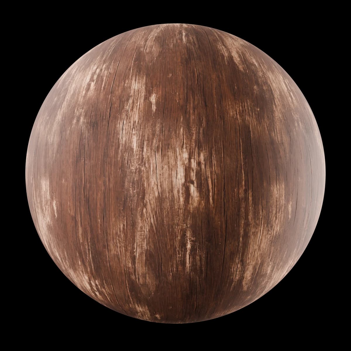 Dark worn door wood 02, seamless PBR texture render