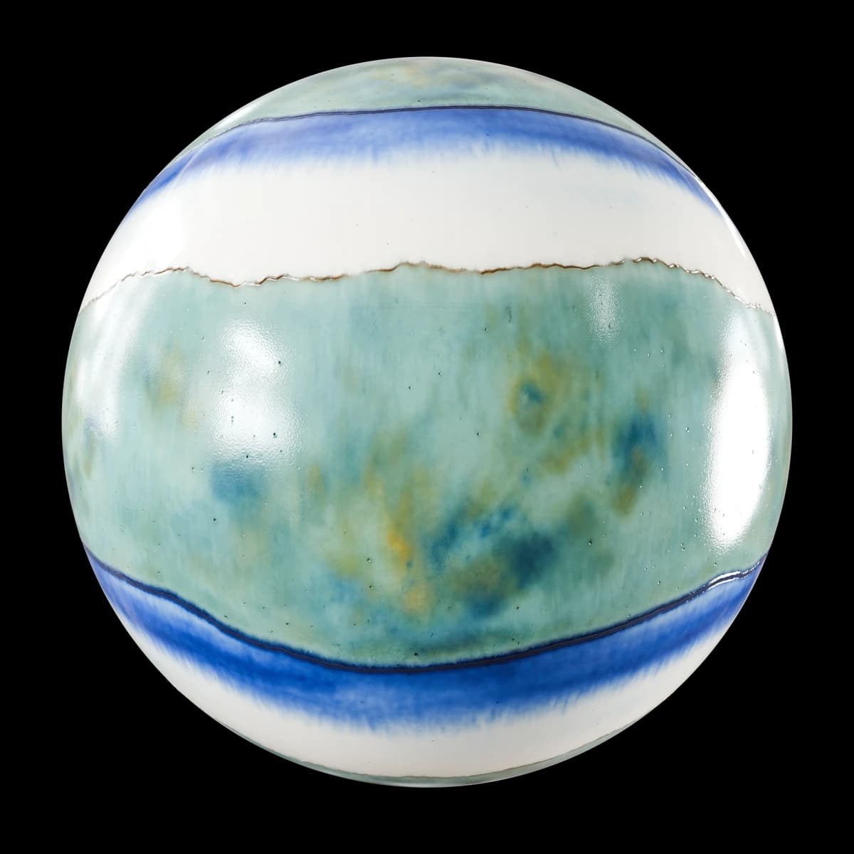 Dip Glaze Teal Cobalt, seamless PBR texture render
