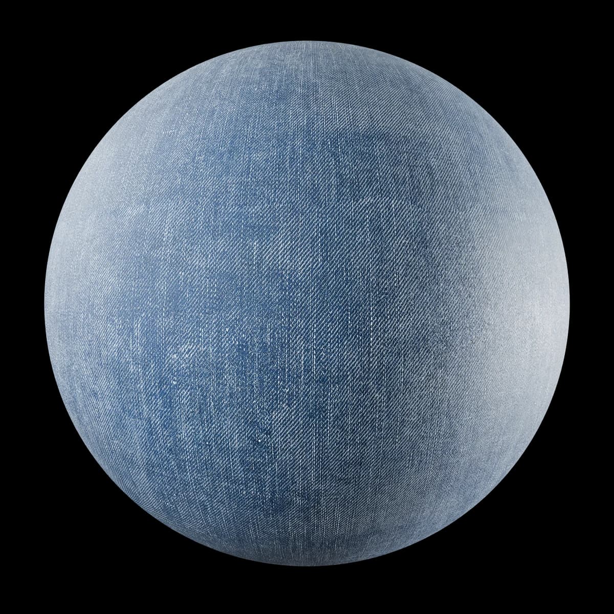 Faded Denim Blue, seamless PBR texture render