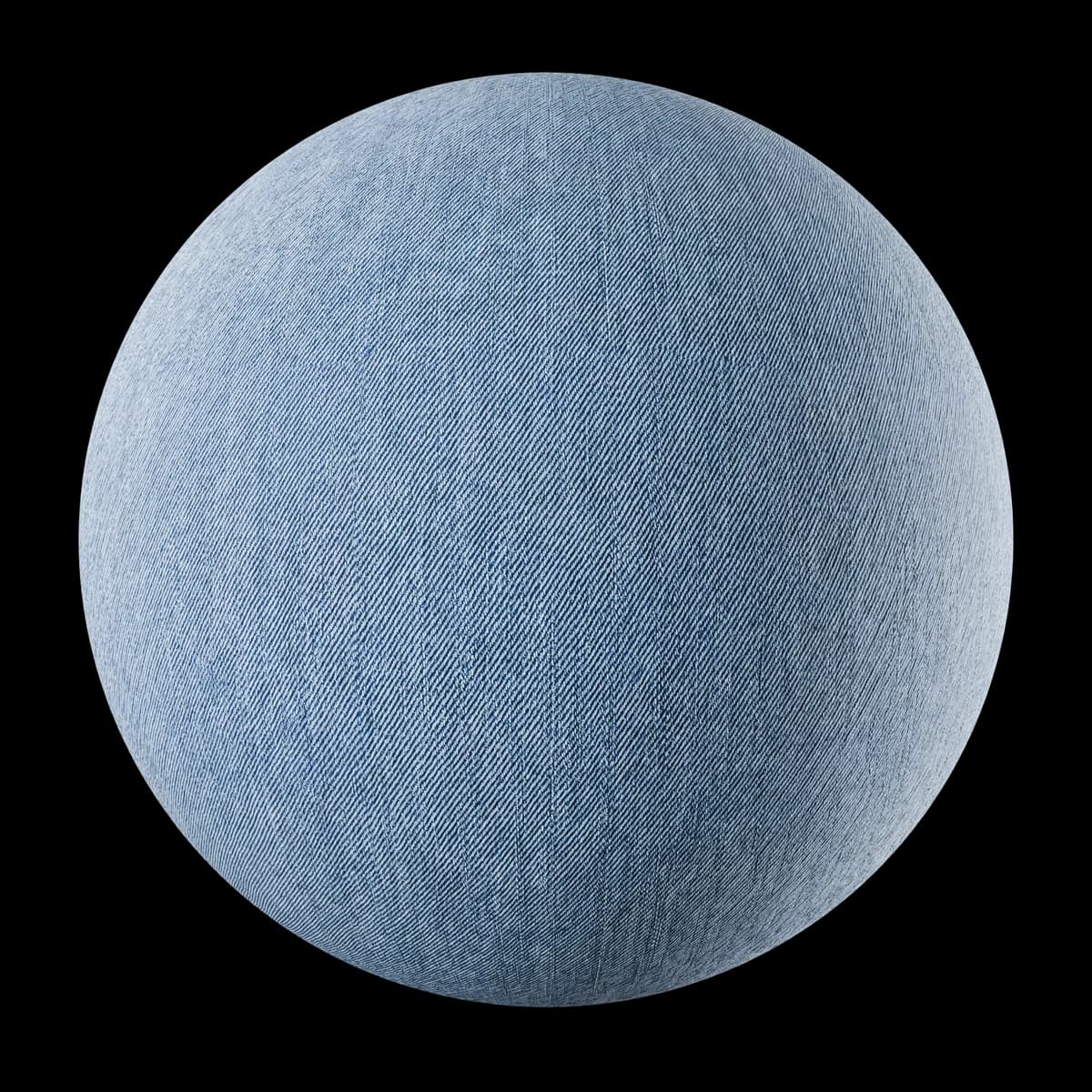 Faded indigo denim 01, seamless PBR texture render