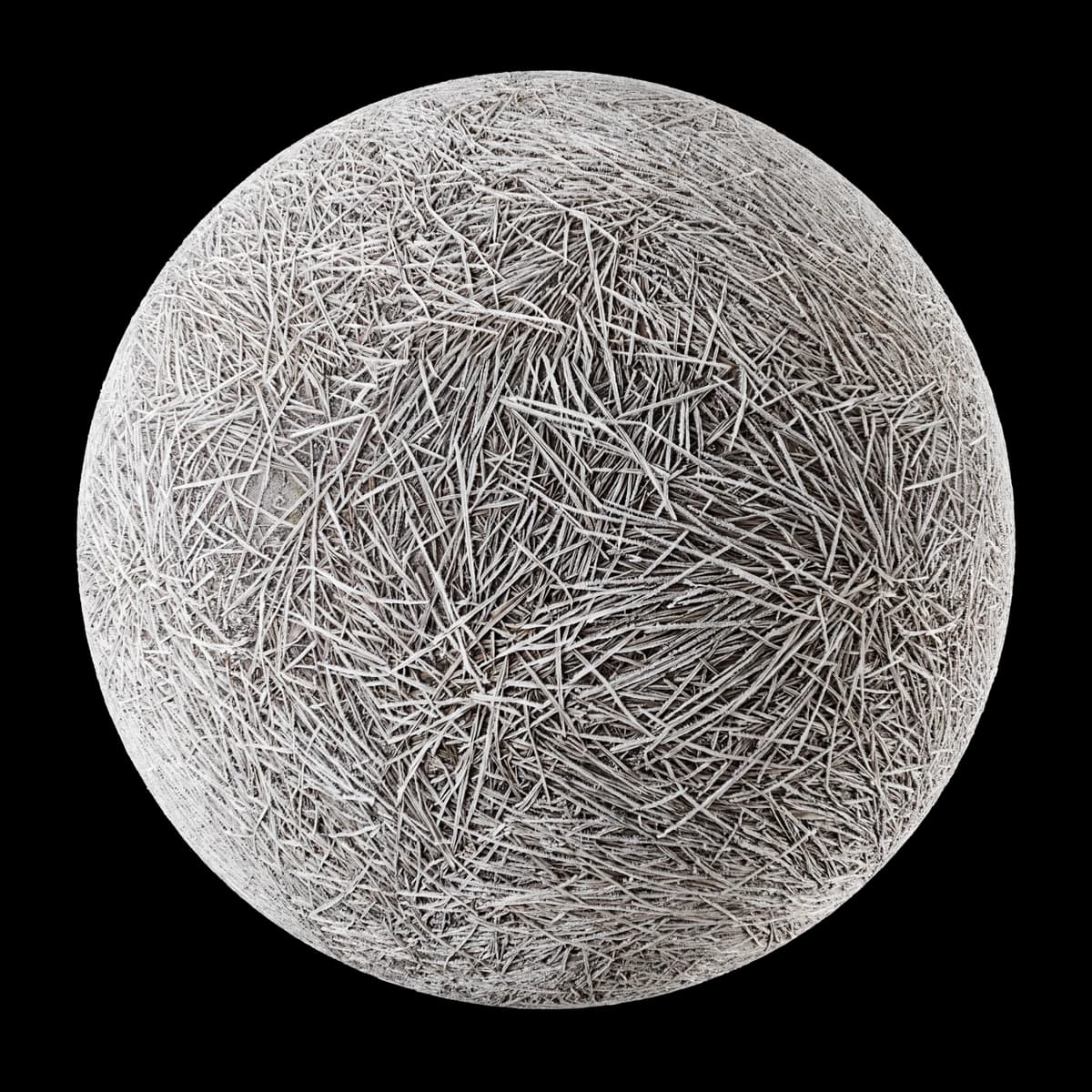 Frosted dormant grass 01, seamless PBR texture render