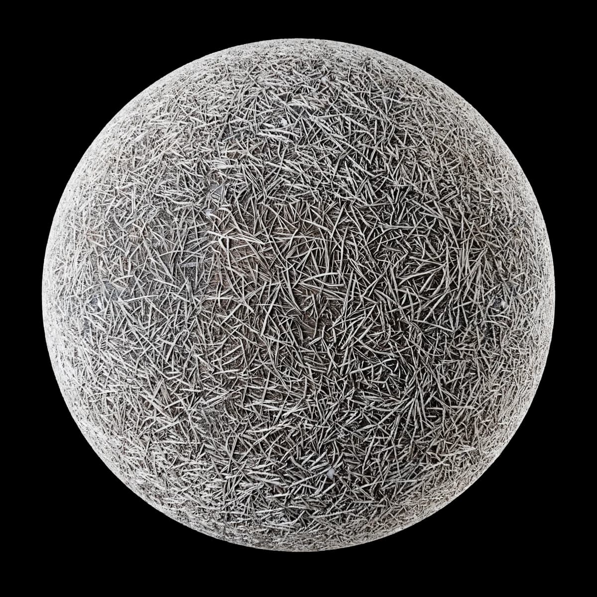 Frosted dormant grass 02, seamless PBR texture render