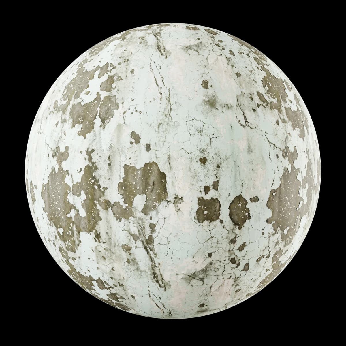 Heavily stained mint render 02, seamless PBR texture render
