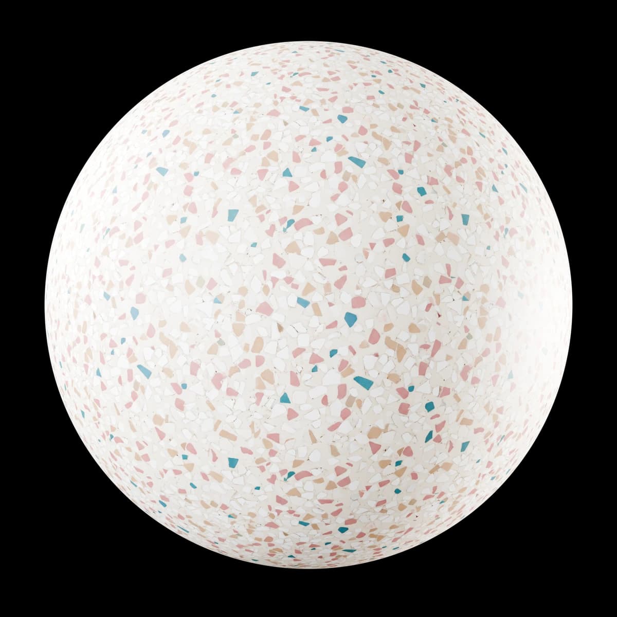 Ivory multicolor speckled vinyl flooring 01, seamless PBR texture render