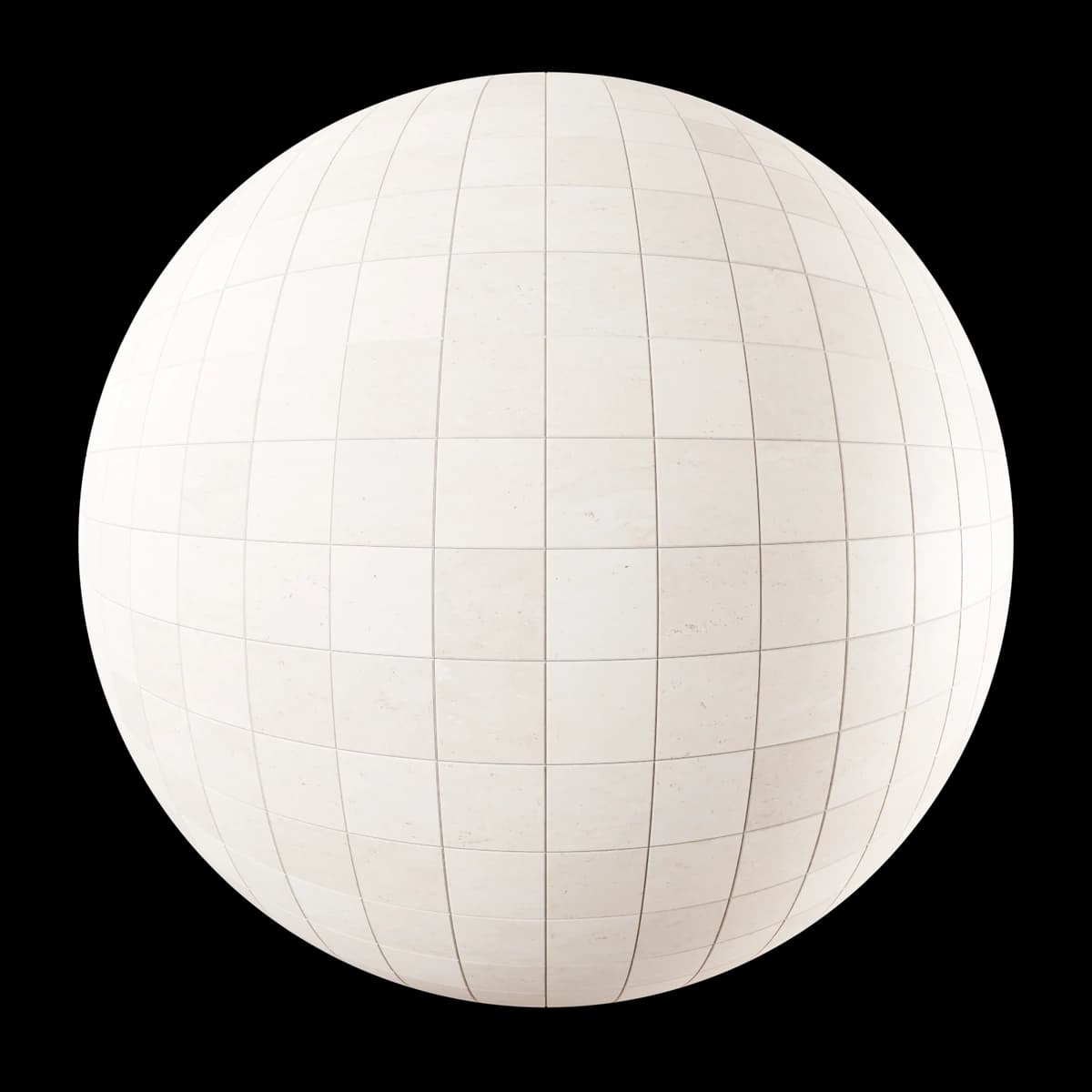 Ivory travertine tiles 01, seamless PBR texture render