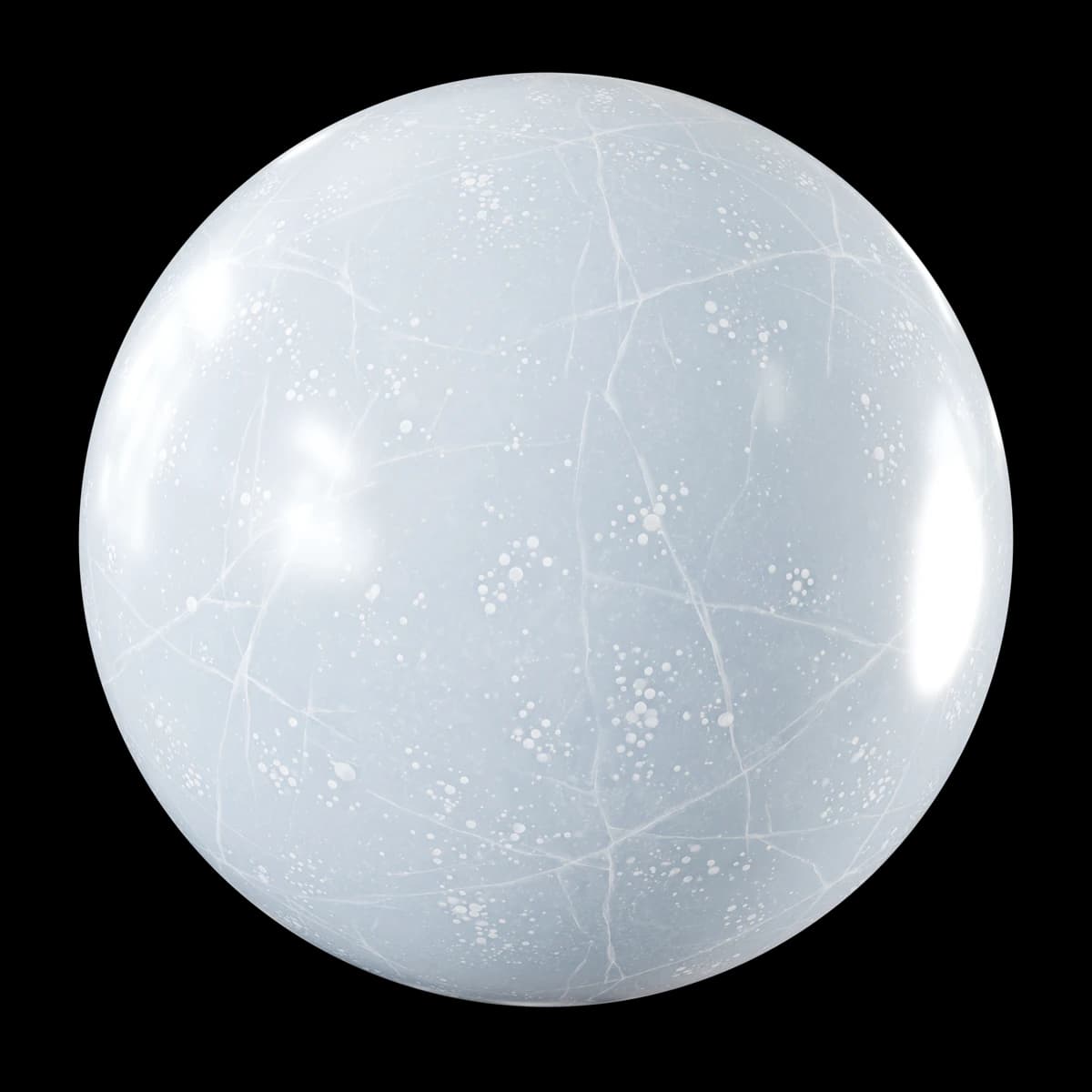 Lake ice with scattered trapped bubbles 02, seamless PBR texture render