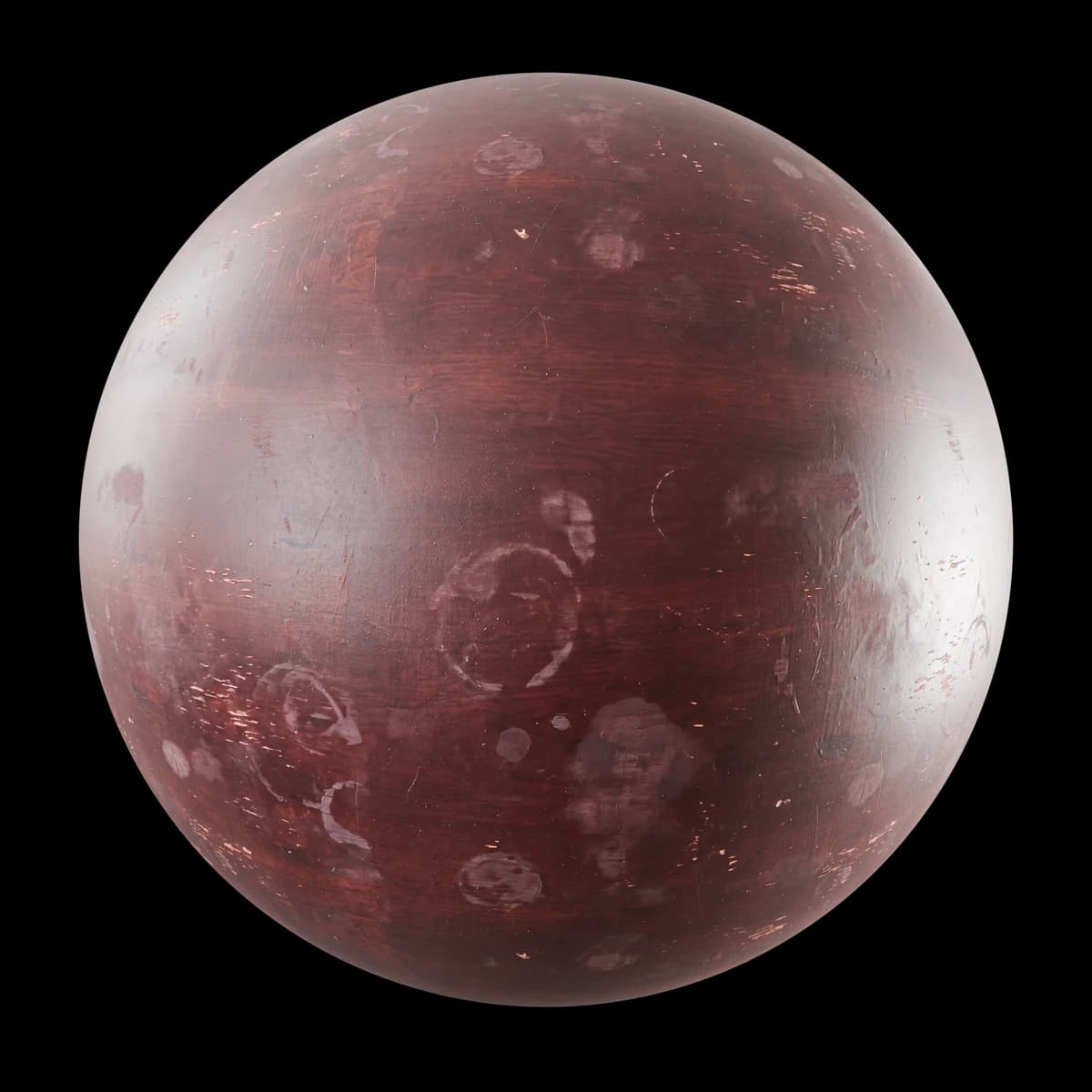 Mahogany Table Top Medium Wear, seamless PBR texture render