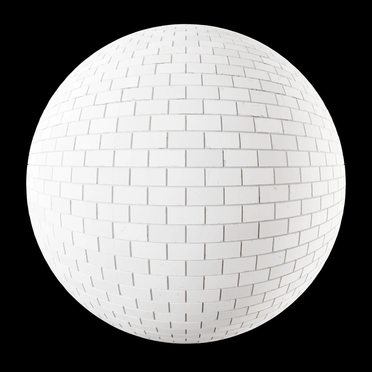 Off-white painted brick 01, seamless PBR texture render