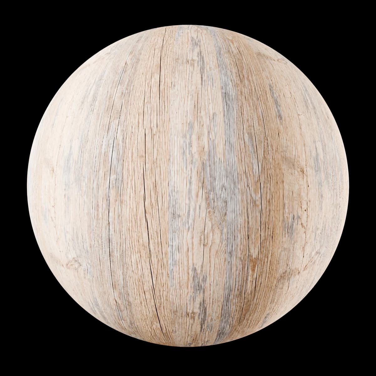 Pale weathered fence wood 01, seamless PBR texture render