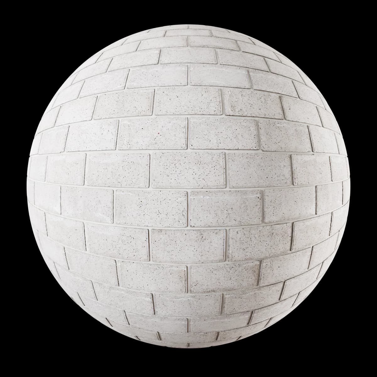 Porous grey concrete block masonry 01, seamless PBR texture render