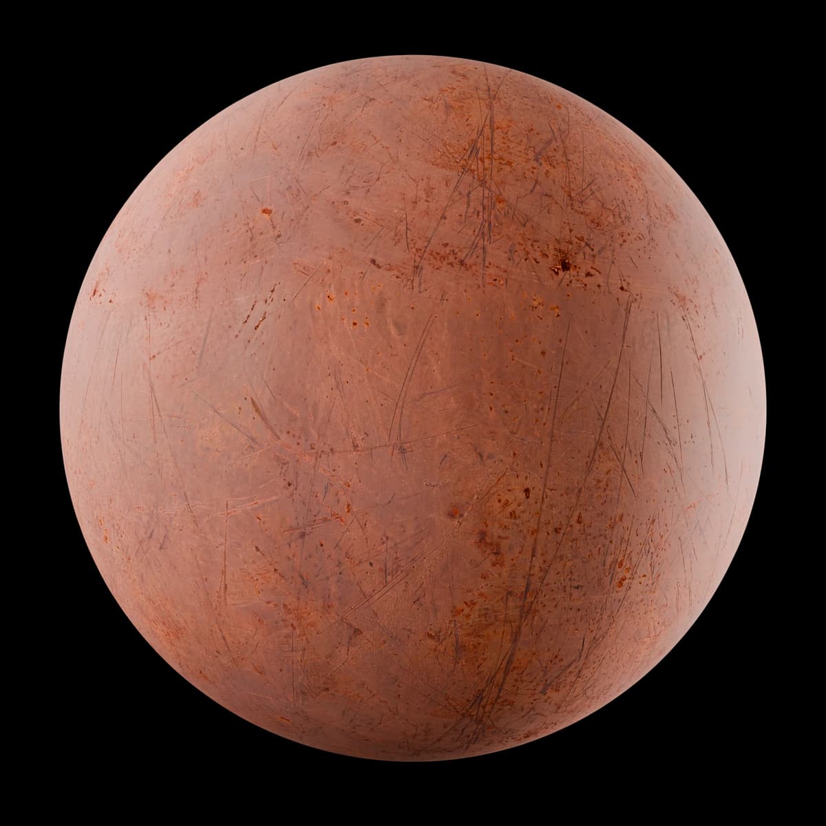 Red oxide rust 01, seamless PBR texture render