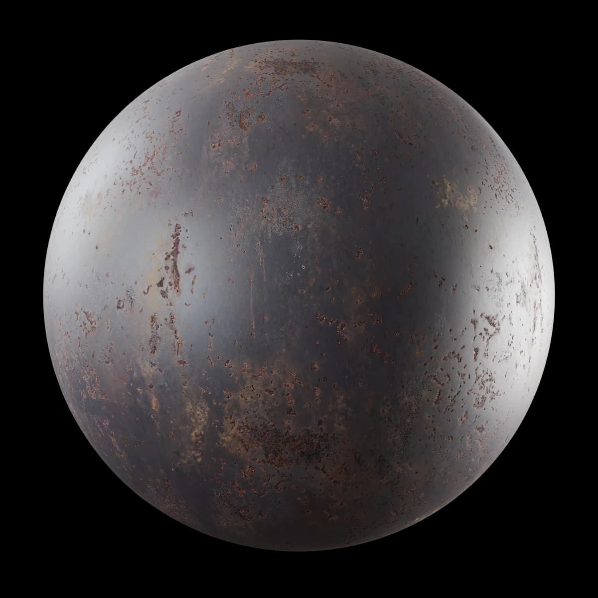 Rusted brown iron 01, texture render