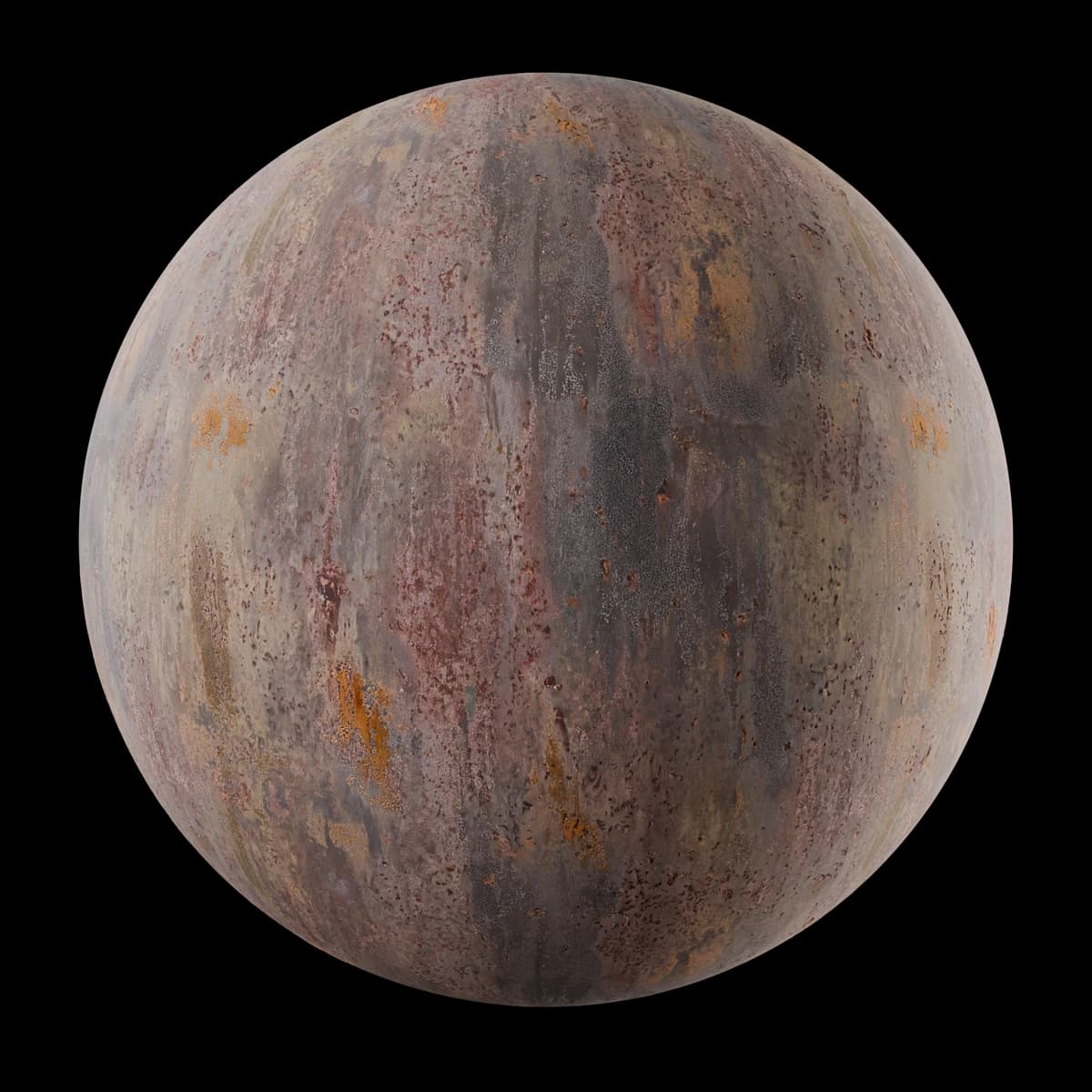 Rusted brown iron 02, texture render