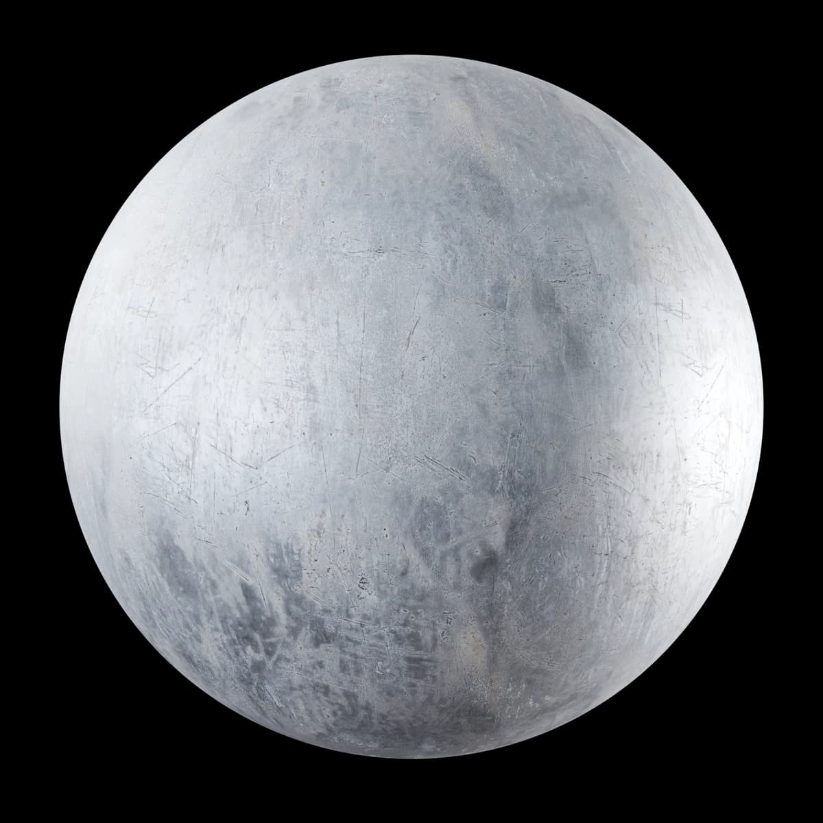 Scratched grey sheet metal 02, seamless PBR texture render