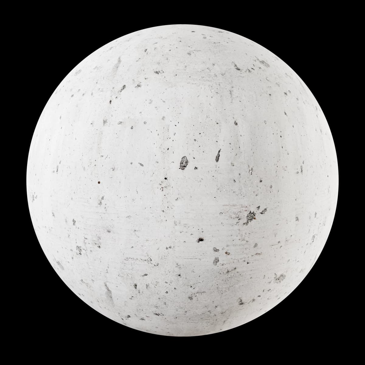 Scuffed grey cement wall 02, seamless PBR texture render
