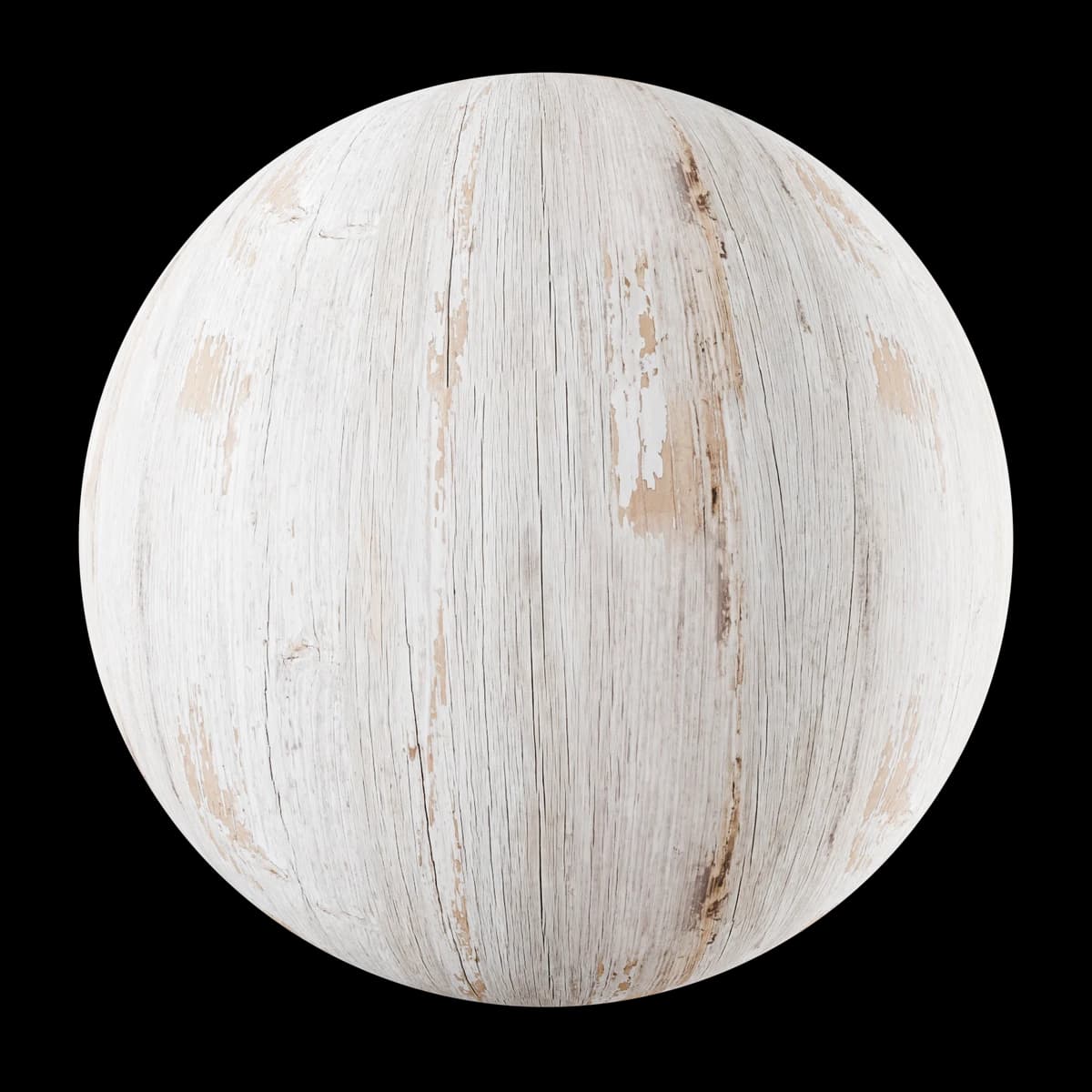 Sun-bleached timber trim 01, seamless PBR texture render