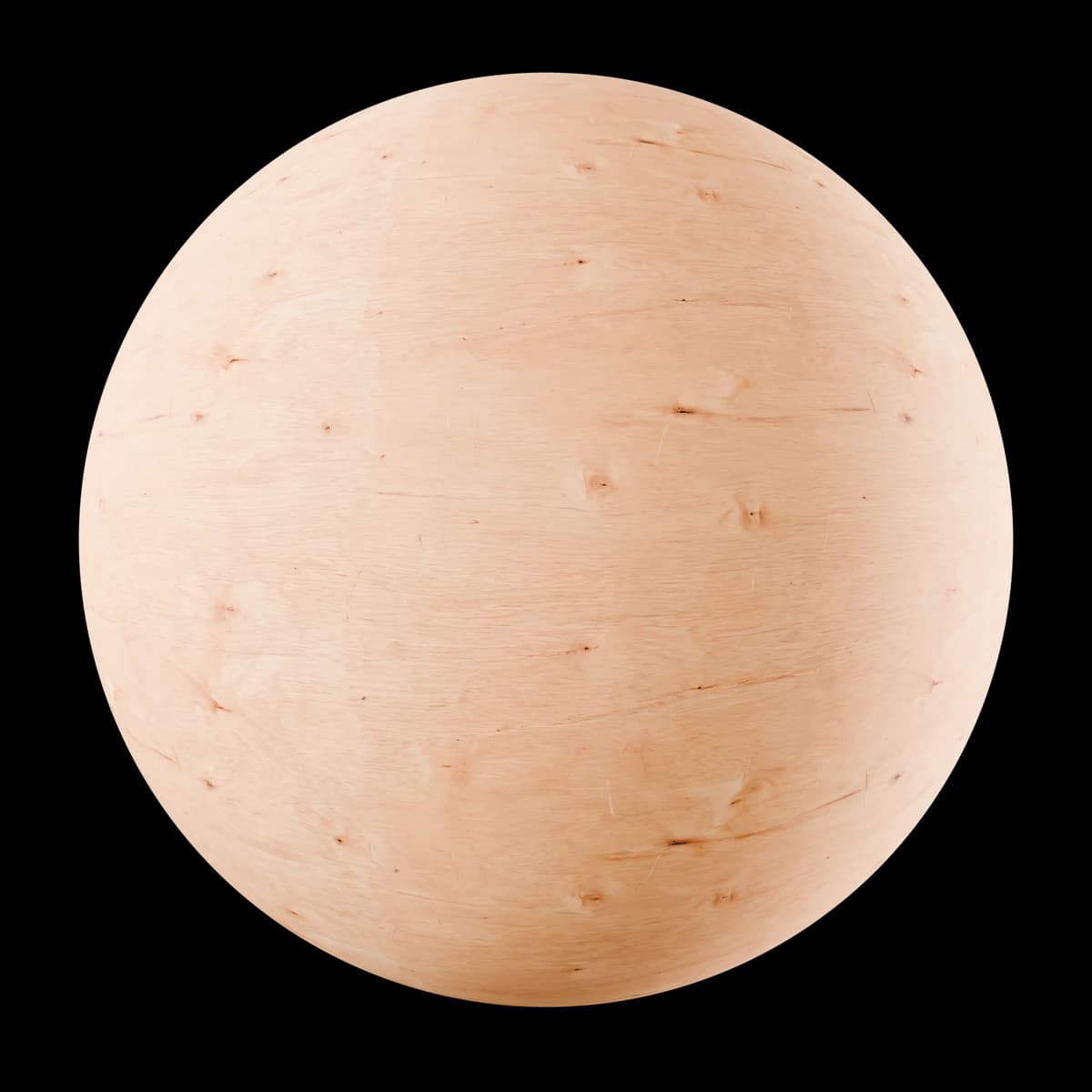 Unfinished honey plywood 02, seamless PBR texture render