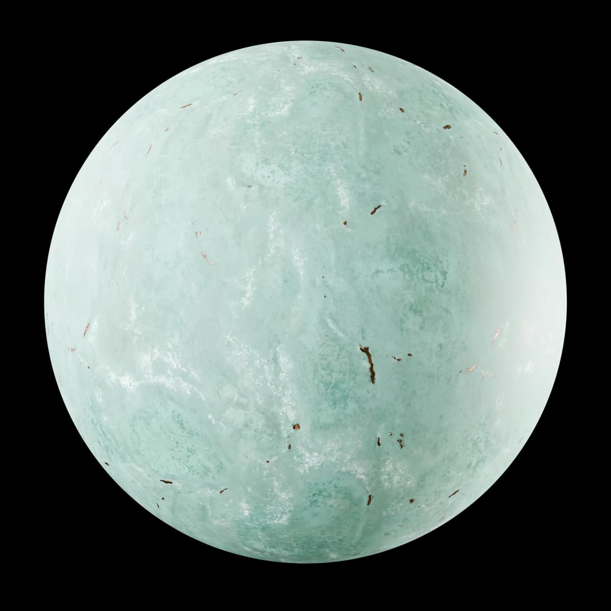 Verdigris copper 01, seamless PBR texture render