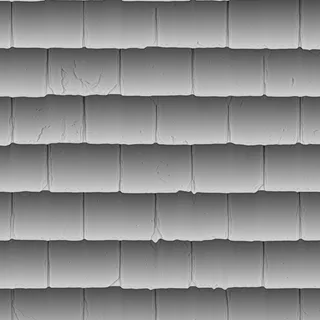 Aged dark brown roof tiles 01 Height map