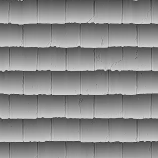 Aged dark brown roof tiles 02 Height map