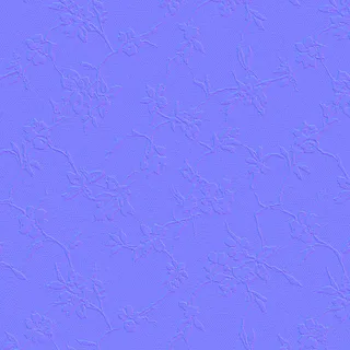 Aged floral lace curtain 02 Normal map