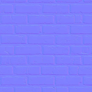 Aged red chimney brick 01 Normal map