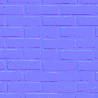 Aged red chimney brick 02 Normal map