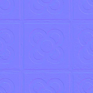 Barcelona Flower Pavers Normal map