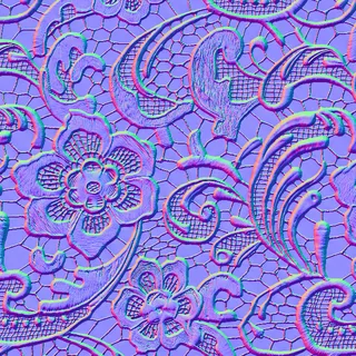 Black Guipure Lace Normal map
