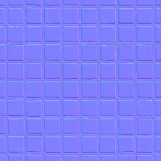 Cobalt blue bathroom mosaic 01 Normal map