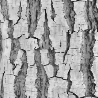 Deep fissured bark 02 Height map