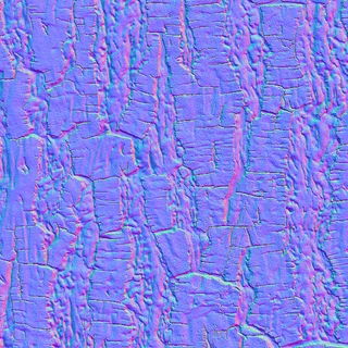 Deep fissured bark 02 Normal map