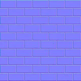 Off-white painted brick 01 Normal map