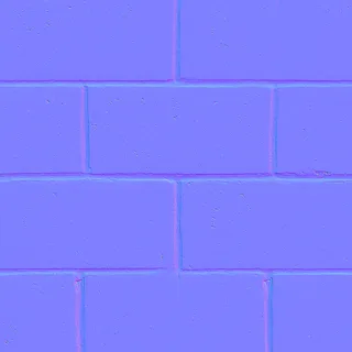 Off-white painted concrete block wall 02 Normal map