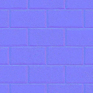 Porous grey concrete block masonry 01 Normal map