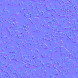 Snow-dusted gravel 02 Normal map