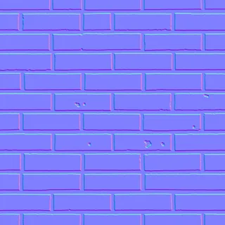 Variegated red clay brick masonry 01 Normal map