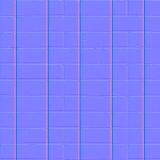 Weathered mint-green painted brickwork 01 Normal map