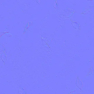 Wet concrete with autumn leaves 01 Normal map