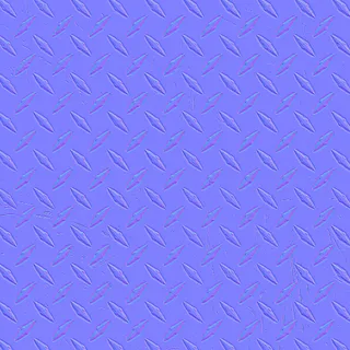 Worn diamond tread aluminium 02 Normal map