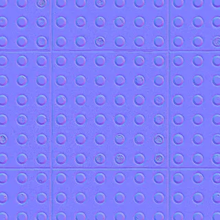 Worn yellow tactile stud paving 02 Normal map